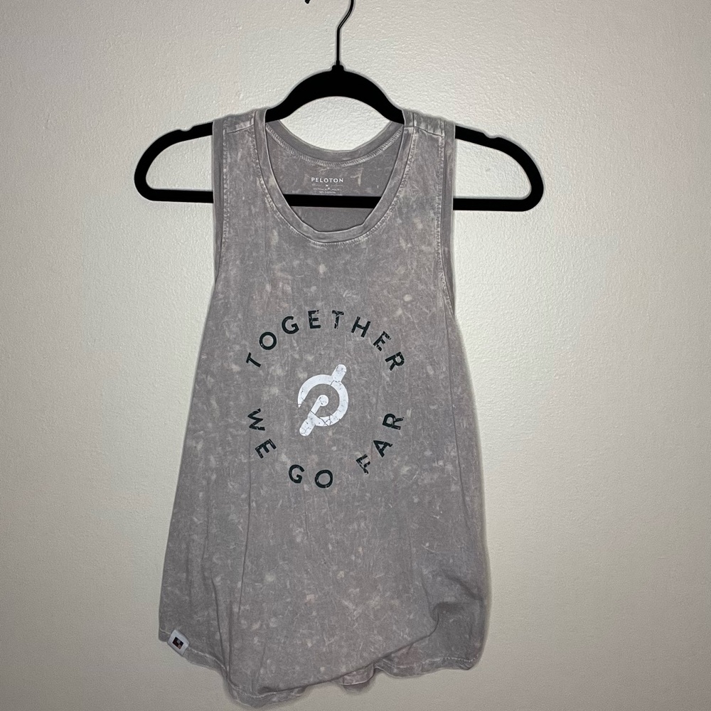 Peloton Charcoal Tank Top with Motivational Print